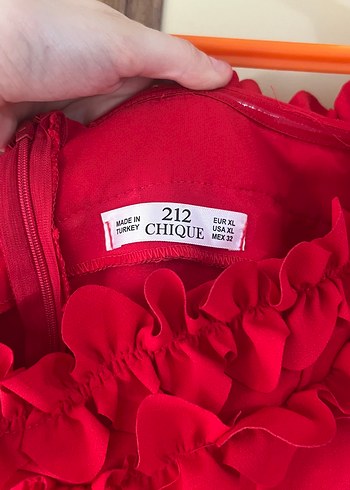 xl Beden Kırmızı Straplez Uzun Abiye Elbise