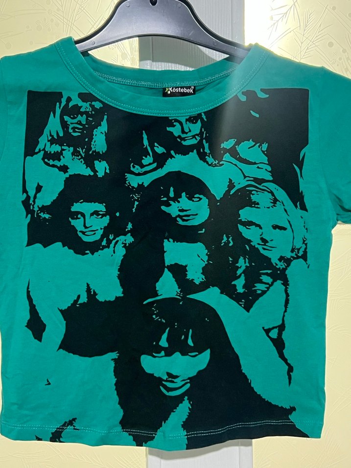 Yeşil Baskılı Kısa Kollu Tişört - Görsel 2