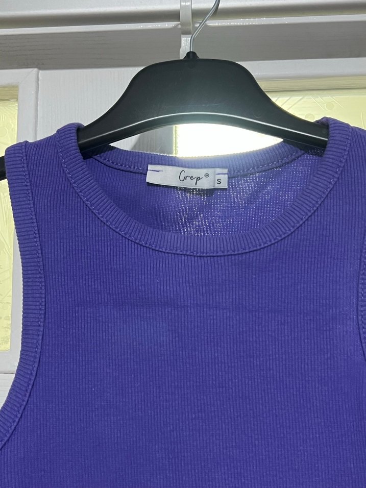 Kadın Mor  Kolsuz Atlet - Görsel 2