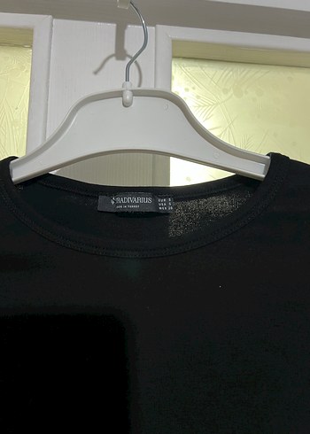 siyah Beyaz Uzun Kollu Tişört - Görsel 4