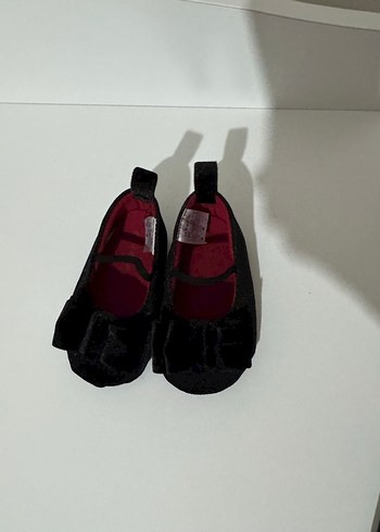 Kız Çocuk Siyah Balerin Ayakkabı Velcro