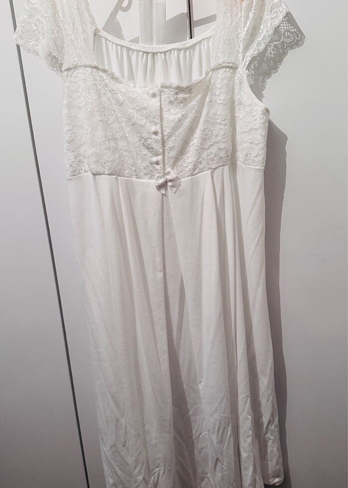 Ekru Lohusa Gecelik Sabahlık Takım - Görsel 5