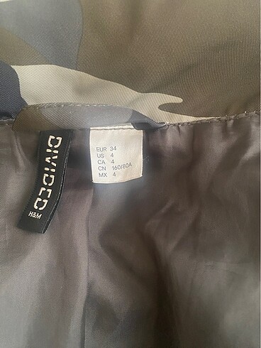 H&M Hm kamuflaj şişme mont