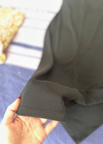 Trendyol & Milla Siyah Uzun Drapeli Elbise