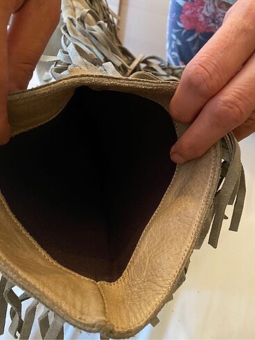 38 Beden Gerçek süet topuklu ayakkabı