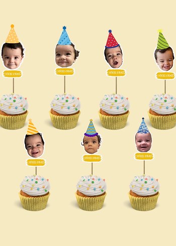 Cupcake Parti Kürdanları - İlk Yaş Kutlaması - Görsel 2