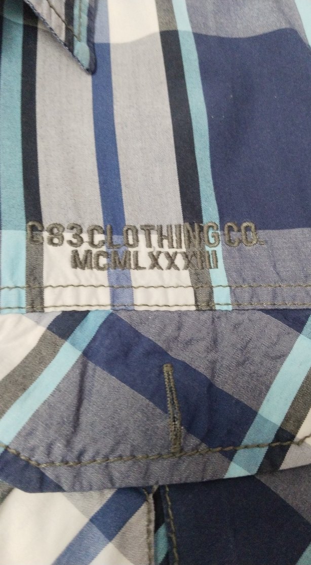 Erkek Mavi Kareli Kısa Kollu Gömlek - Görsel 2