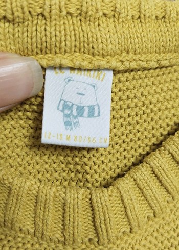 Erkek Çocuk Ayı Desenli Triko Kazak - Görsel 3