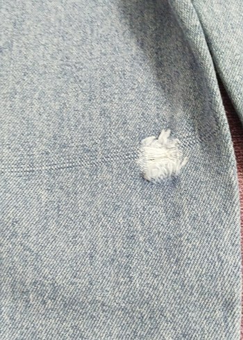 Kadın Mavi Bol Kesim hamile   Denim Pantolon - Görsel 3