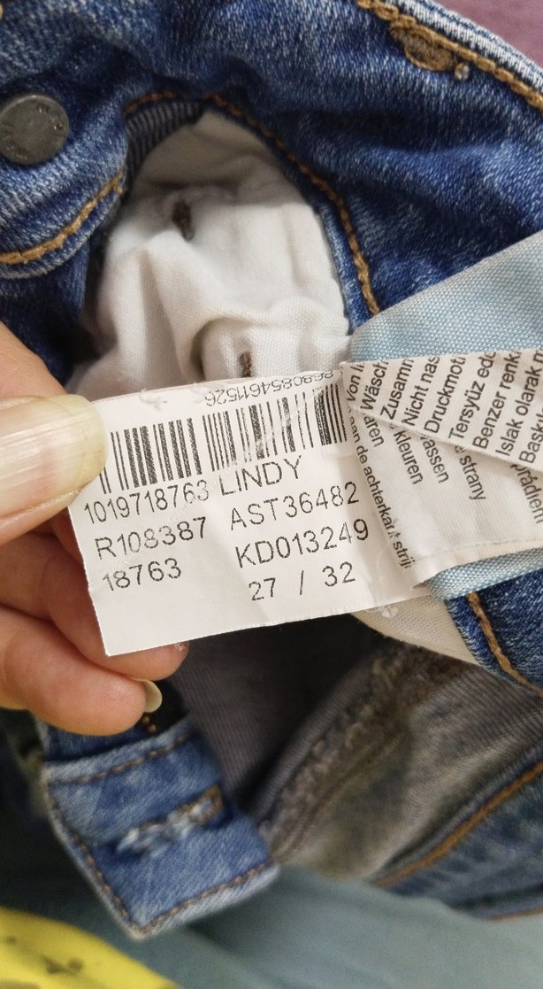 Kadın Mavi Midi Boy Slim Denim Jean - Görsel 5