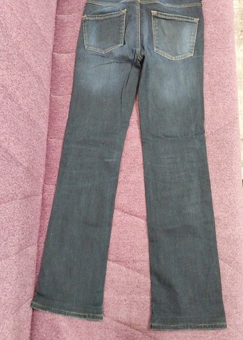 Gri Kadın Midi Boy Kot Pantolon - Görsel 2