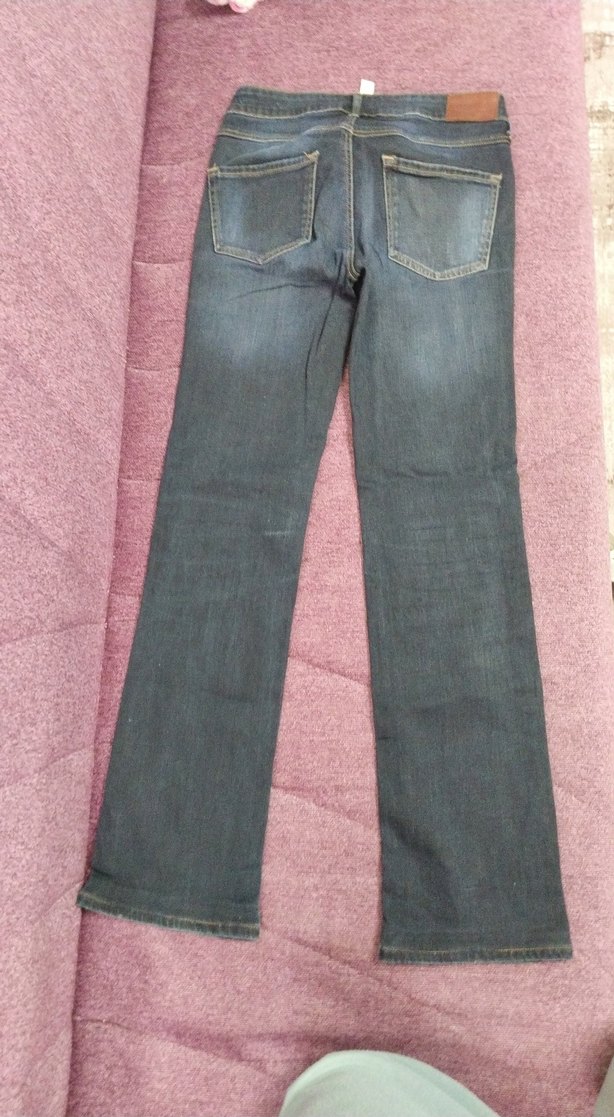 Gri Kadın Midi Boy Kot Pantolon - Görsel 2