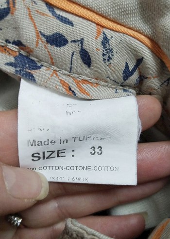 Bej Düğmeli Erkek Pantolon - Görsel 5