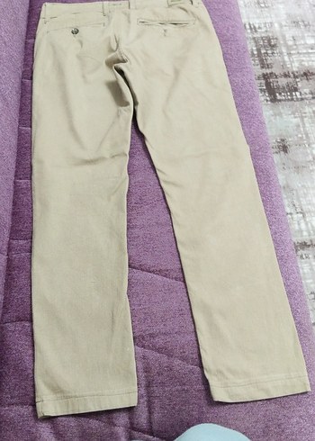 Bej Düğmeli Erkek Pantolon - Görsel 2