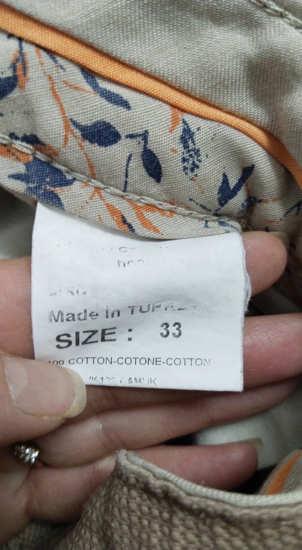 Bej Düğmeli Erkek Pantolon - Görsel 5