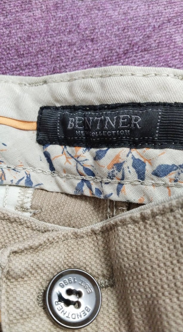 Bej Düğmeli Erkek Pantolon - Görsel 4