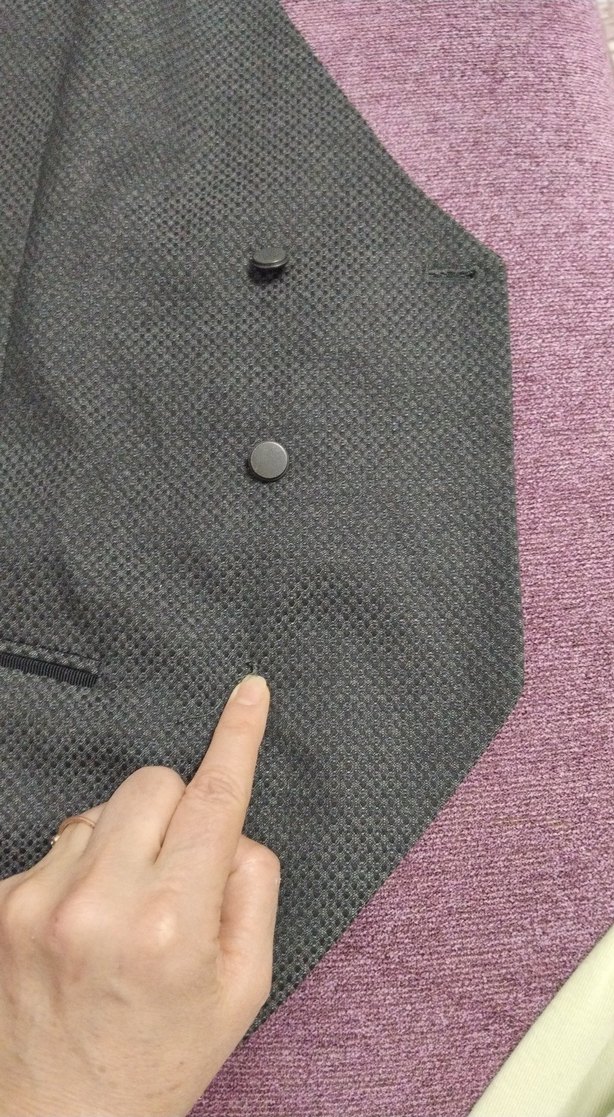 Düğmeli Gri Erkek Yelek - Görsel 3