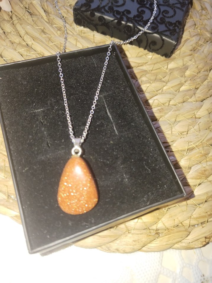 Yıldız Taşı Zincir Detaylı  Kolye - Görsel 3