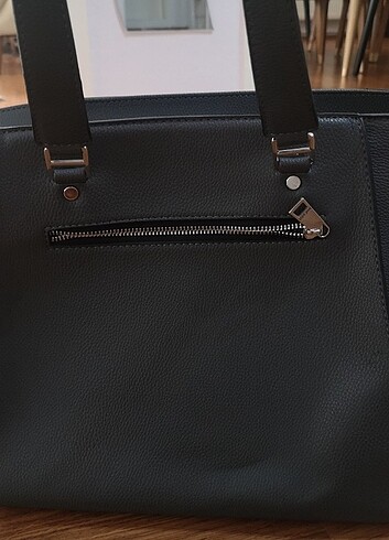 Beden Nine West Suni Deri Gri Kol Çantası