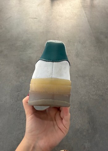 38 Beden beyaz Renk Adidas Beyaz Platform Spor Ayakkabı gazelle