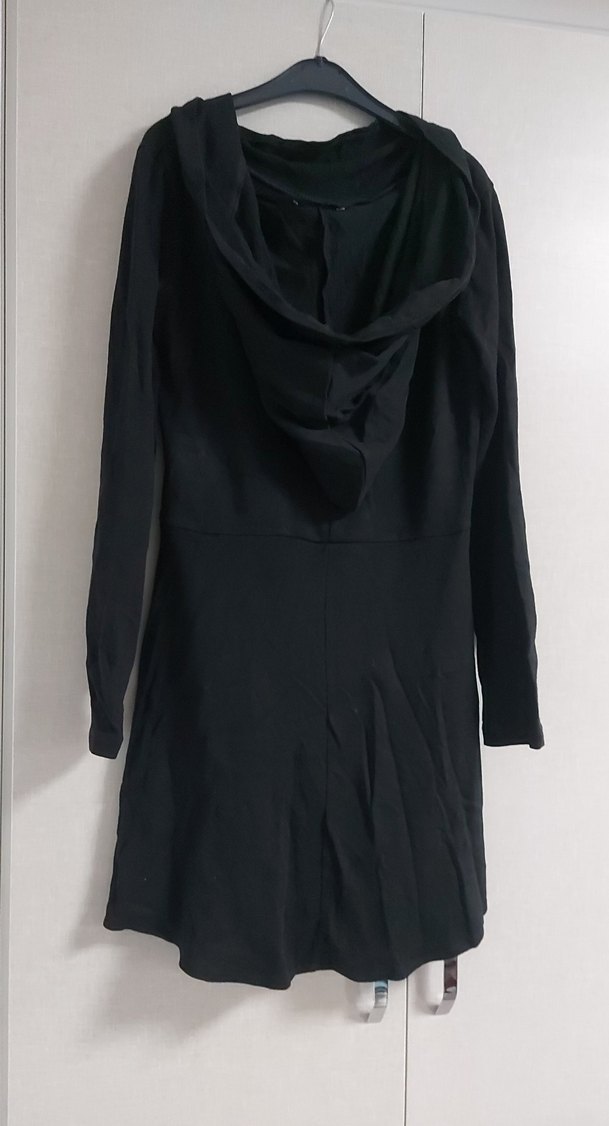 Siyah Uzun Kollu Mini Elbise - Görsel 4