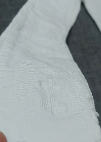 Beyaz Keten Kadın Jean Pantolon - Görsel 3