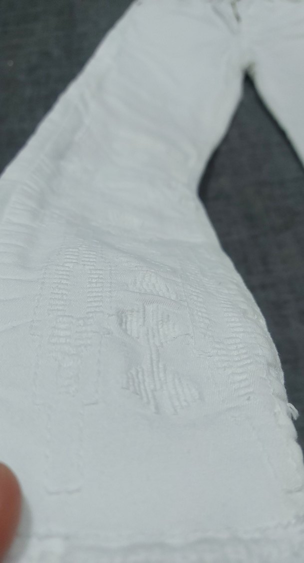 Beyaz Keten Kadın Jean Pantolon - Görsel 3