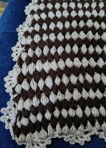 Kahverengi ve Gri Örgü Banyo lifi - Görsel 2