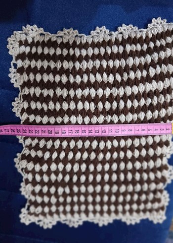 Kahverengi ve Gri Örgü Banyo lifi - Görsel 3