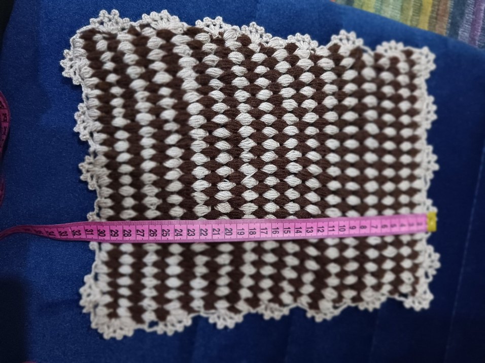 Kahverengi ve Gri Örgü Banyo lifi - Görsel 4