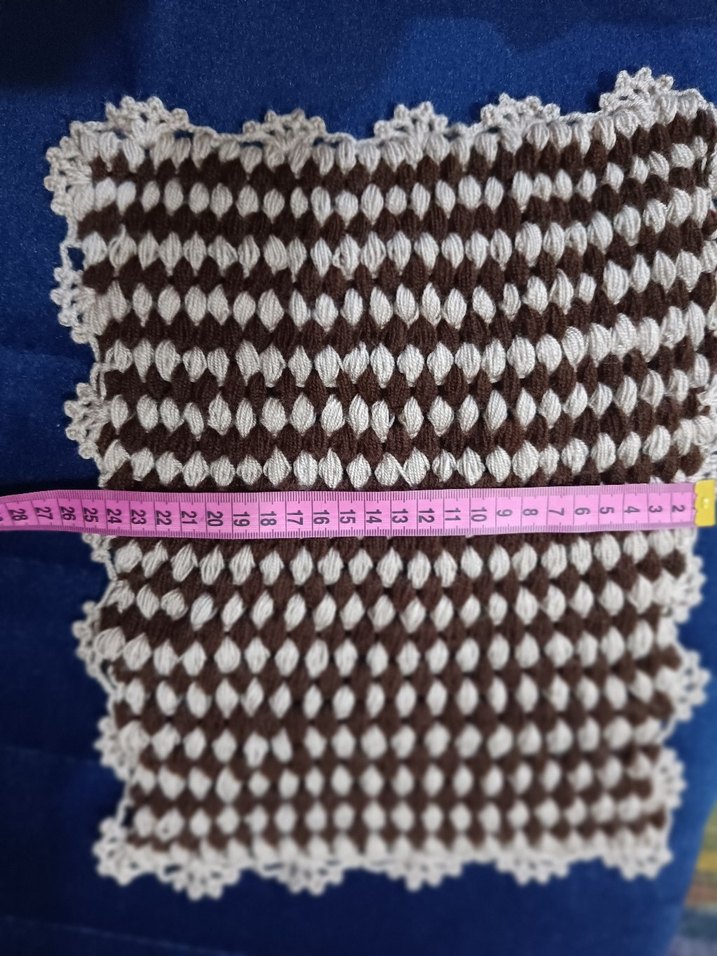 Kahverengi ve Gri Örgü Banyo lifi - Görsel 3