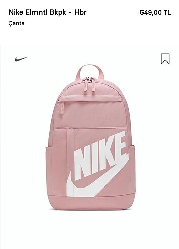 Nike sırt çantası pembe 