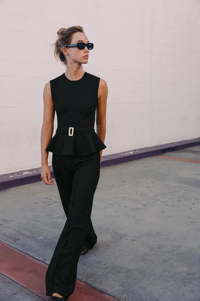 Siyah Deri Mini Kolsuz Ofis Üstü - Görsel 2