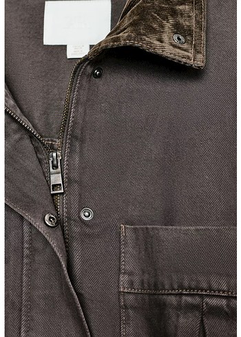 Gri Kemerli Kadın Yakalı Ceket - Görsel 4