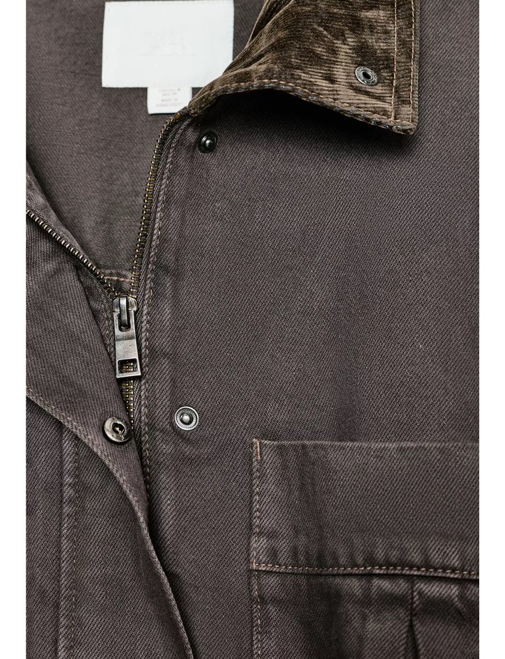 Gri Kemerli Kadın Yakalı Ceket - Görsel 4