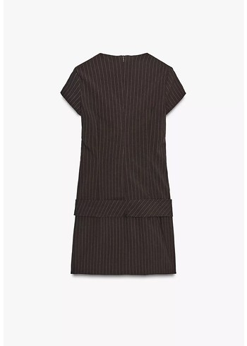 Kemerli çizgili elbise kısa office siren zara - Görsel 3