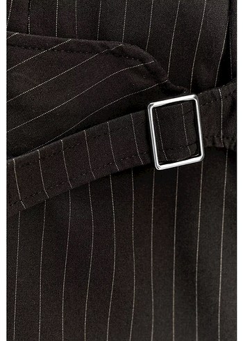 Kemerli çizgili elbise kısa office siren zara - Görsel 4