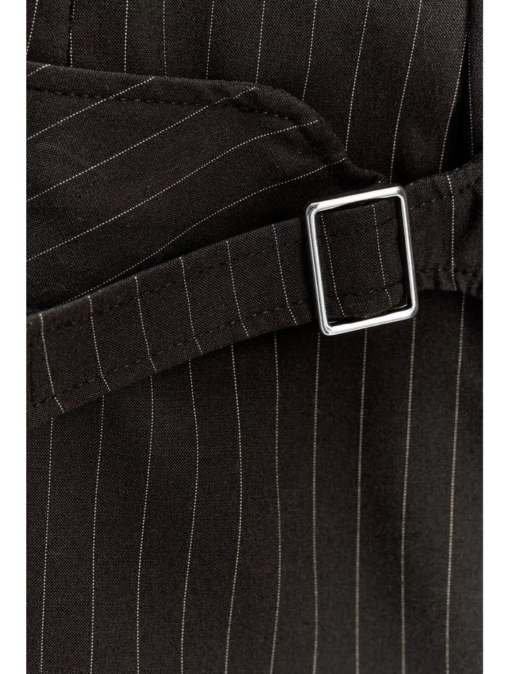 Kemerli çizgili elbise kısa office siren zara - Görsel 4