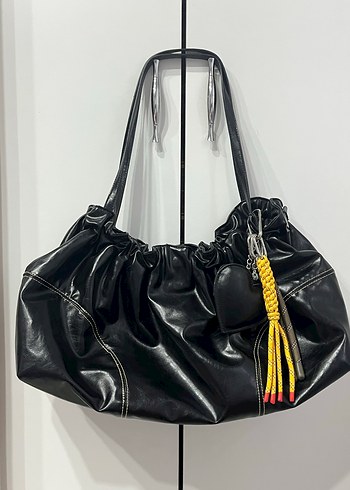 Zara kalp charmlı çanta shopper - Görsel 2