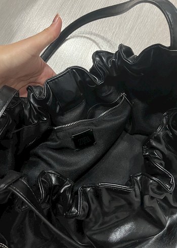 Zara kalp charmlı çanta shopper - Görsel 5