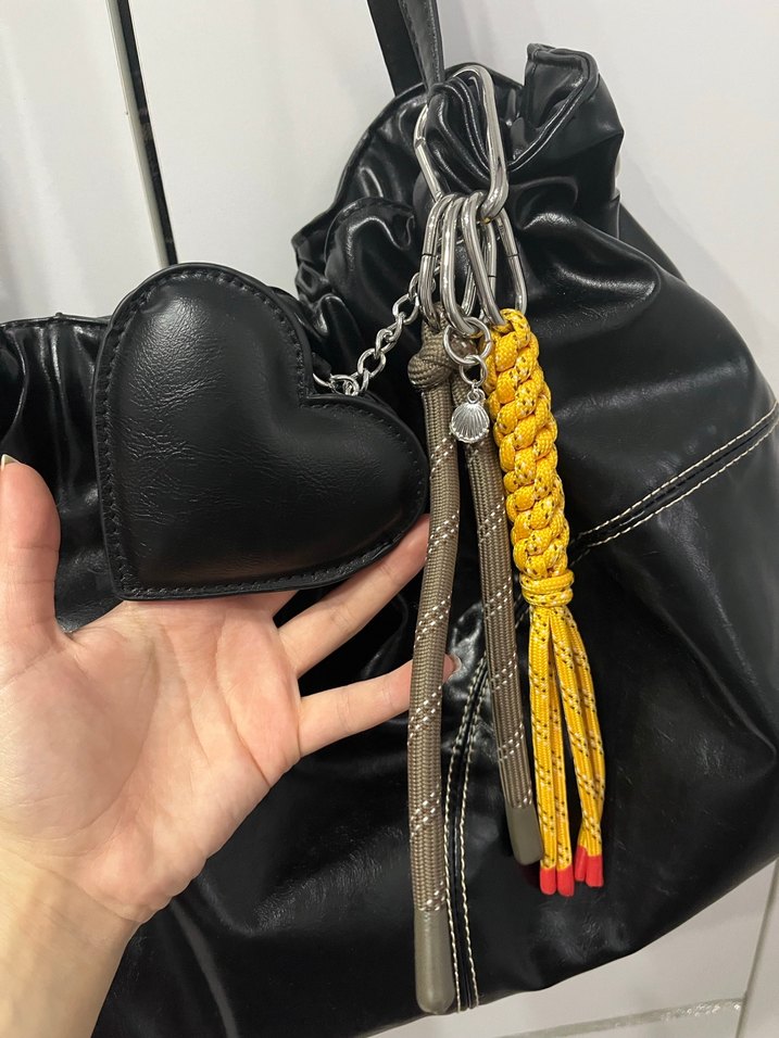 Zara kalp charmlı çanta shopper - Görsel 3