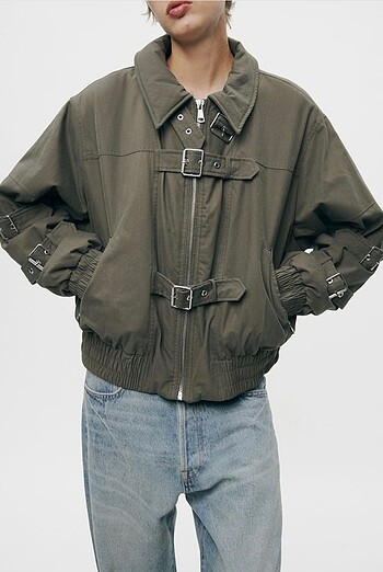 Zw collection bantlı bomber ceket