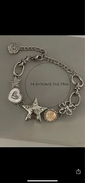 Beden y2k fairy vintage lolita charm bileklik pandora