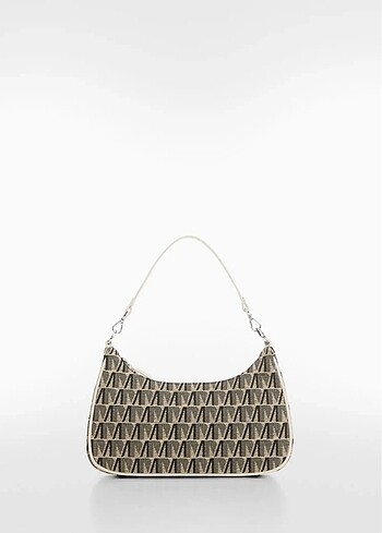 Mango Mango jakarlı kol çantası çapraz askılı monogram