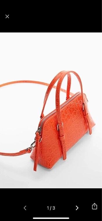 Mango krokodil mini askılı çanta