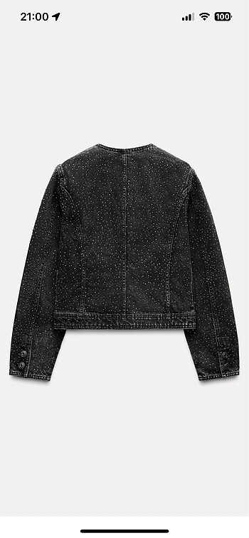 Zara Zara simli denim taşlı ceket