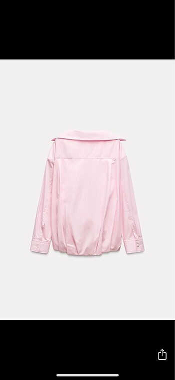 Zara Zara fiyonk detay oversize poplin gömlek