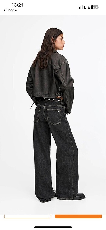 Pull and Bear Pull and bear eskitme y2k vitage deri ceket