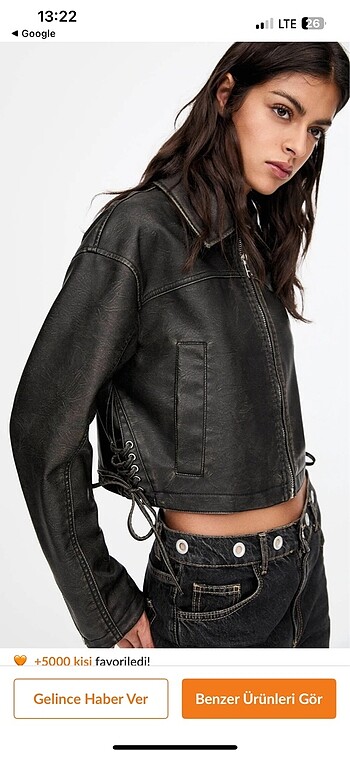 xs Beden Pull and bear eskitme y2k vitage deri ceket