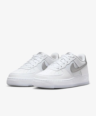 nike air force 1 metallic silver swoosh gs